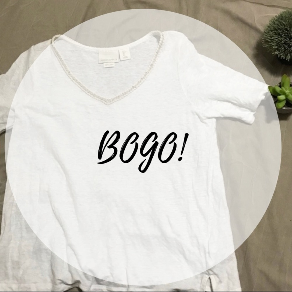 🔥 FINAL - BOGO TOPS Sparkle Neck line tee